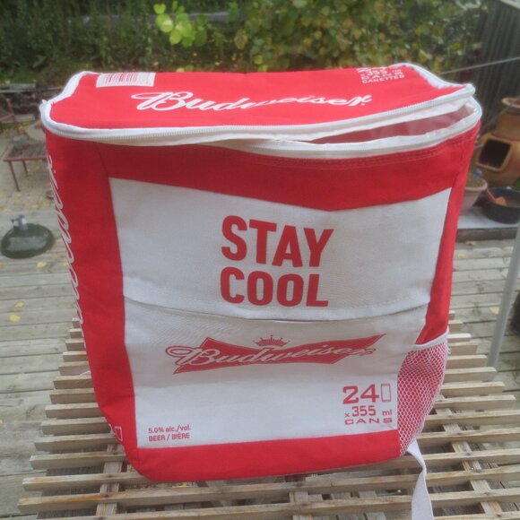 Budweiser Beer Thermal Beer Food Cooler Bag Backpack 24 Cans Capacity. - Picture 1 of 7